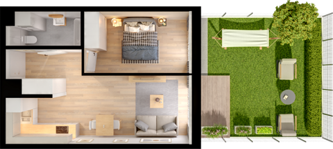 Plan 2 pok. 40m²