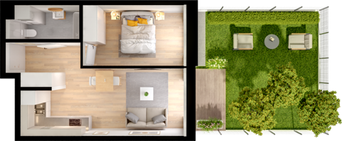 Plan 2 pok. 38m²