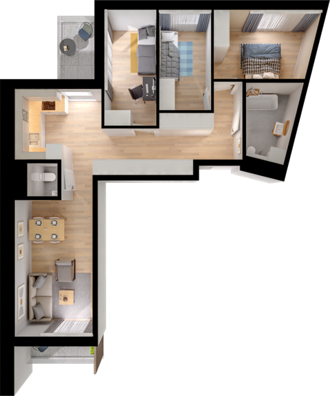 Plan 4 pok. 73m²