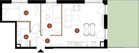 Plan 3 pok. 48m²