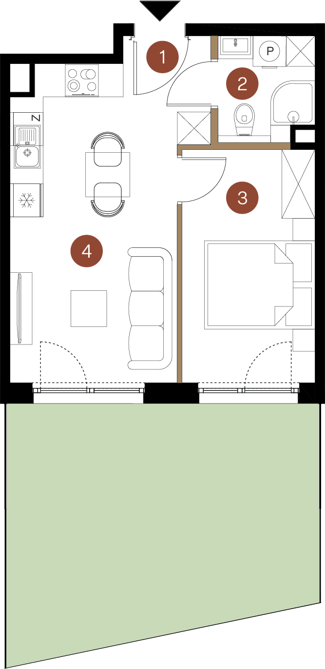 Plan 2 pok. 31m²