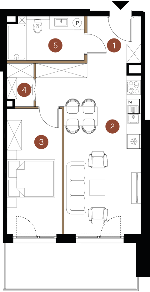 Plan 2 pok. 48m²