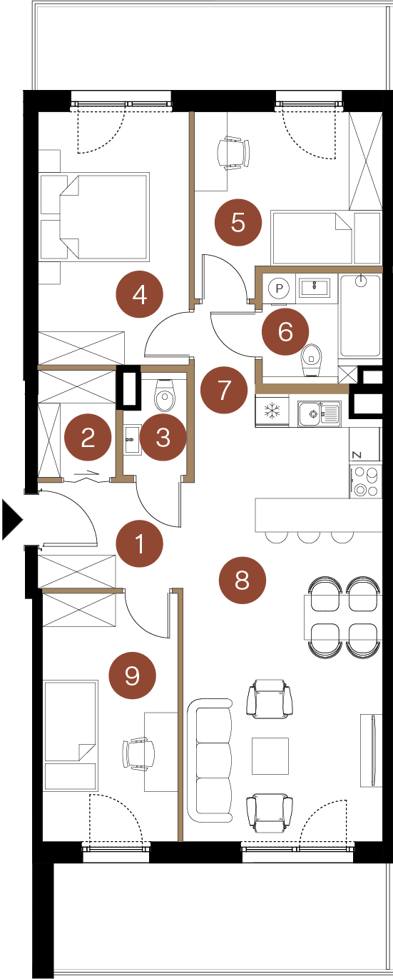 Plan 4 pok. 75m²