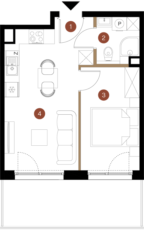Plan 2 pok. 31m²