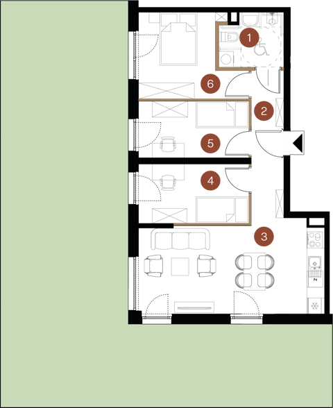 Plan 4 pok. 63m²