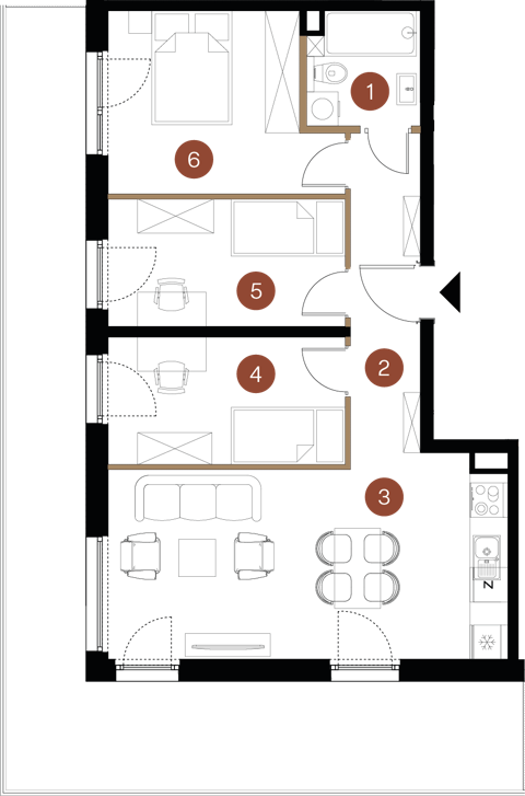 Plan 4 pok. 63m²