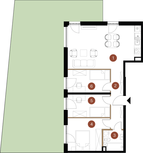 Plan 4 pok. 69m²