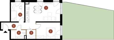 Plan 3 pok. 54m²