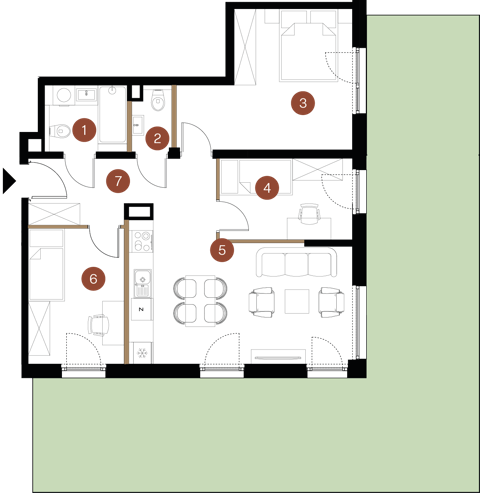 Plan 4 pok. 68m²