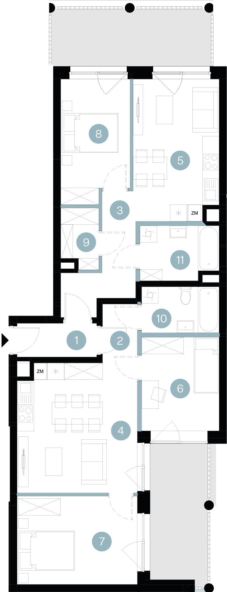 Plan 5 pok. 93m²