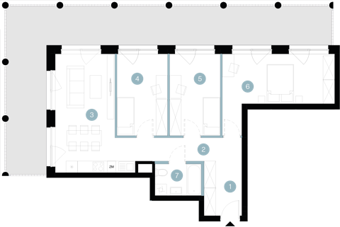 Plan 4 pok. 77m²