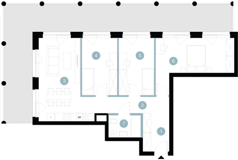Plan 4 pok. 77m²