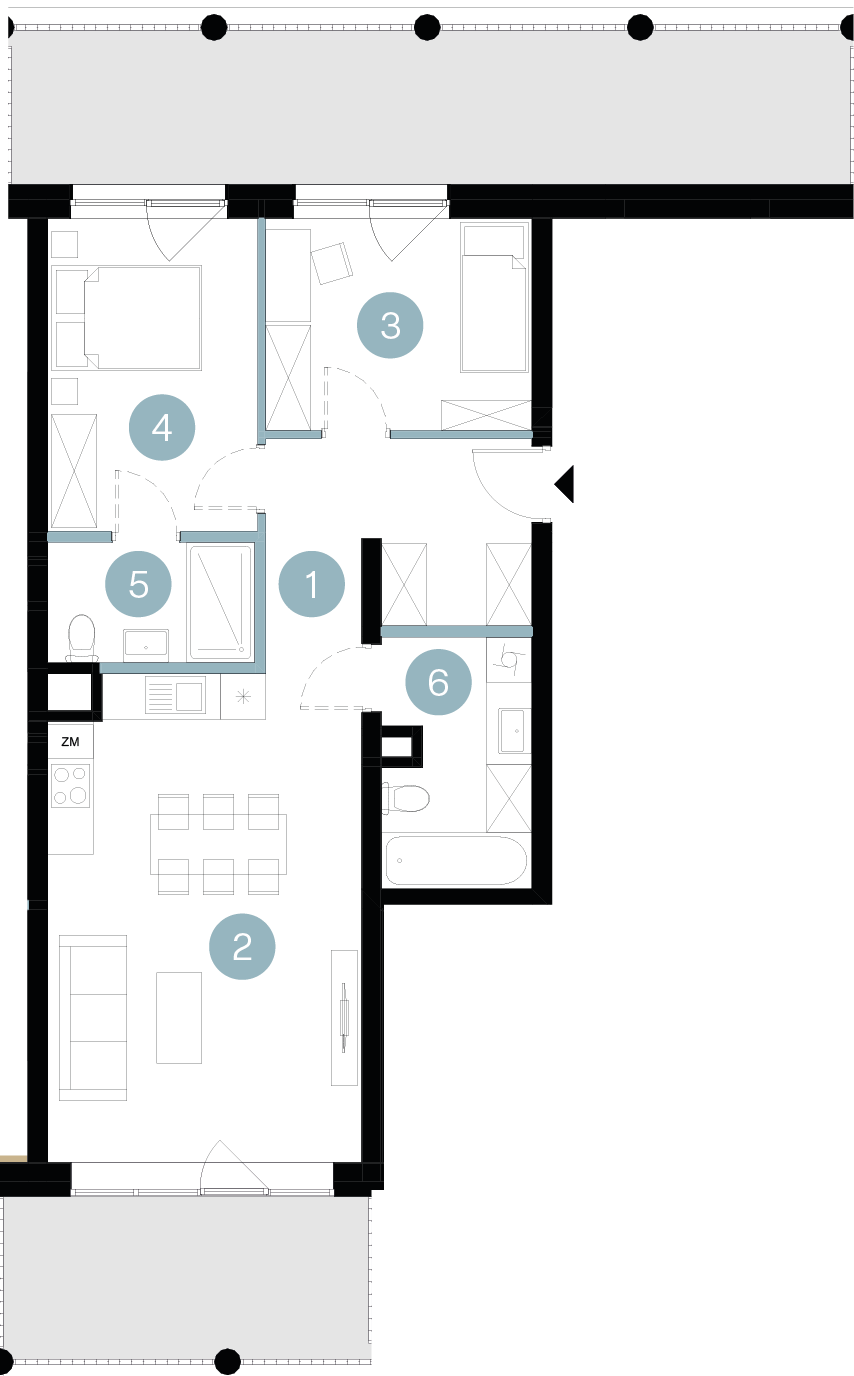 Plan 3 pok. 68m²