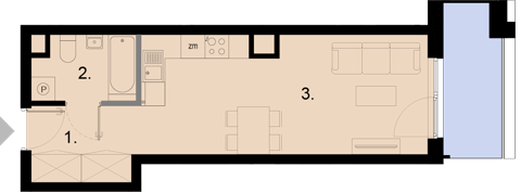 Plan 1 pok. 30m²