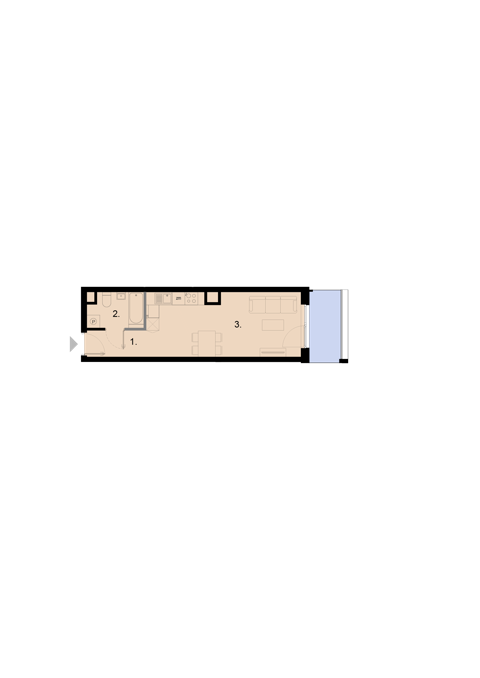 Plan 1 pok. 28m²