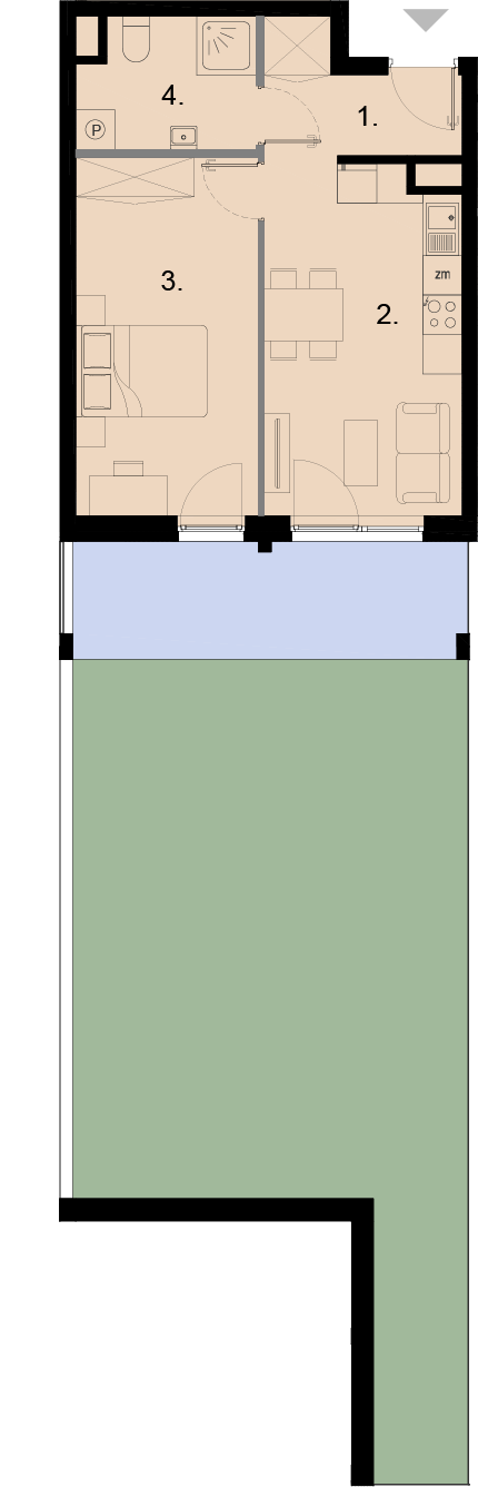 Plan 2 pok. 40m²