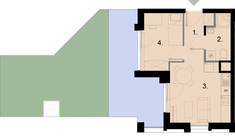 Plan 2 pok. 29m²