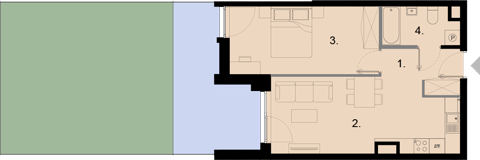 Plan 2 pok. 44m²