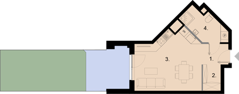 Plan 1 pok. 35m²