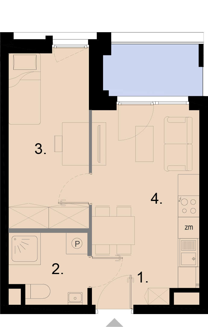 Plan 2 pok. 31m²