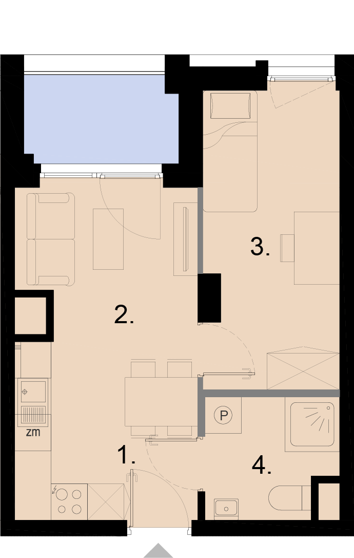 Plan 2 pok. 31m²