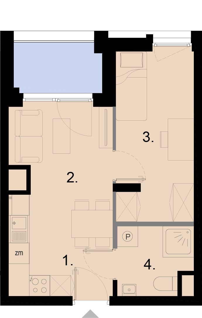 Plan 2 pok. 31m²
