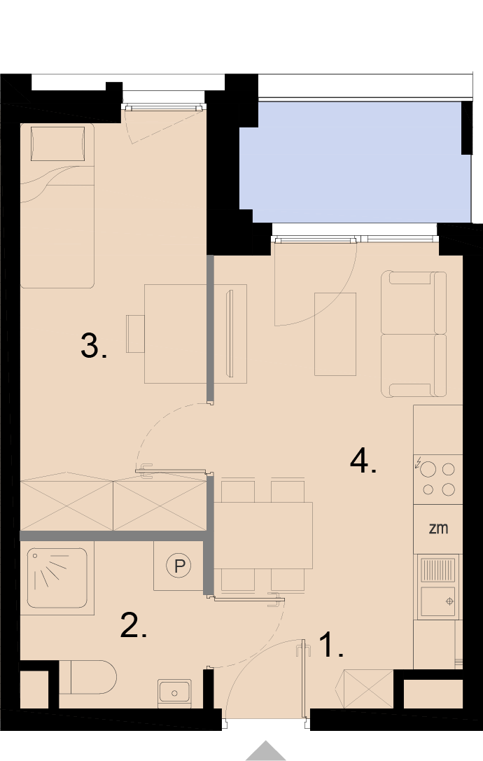 Plan 2 pok. 31m²