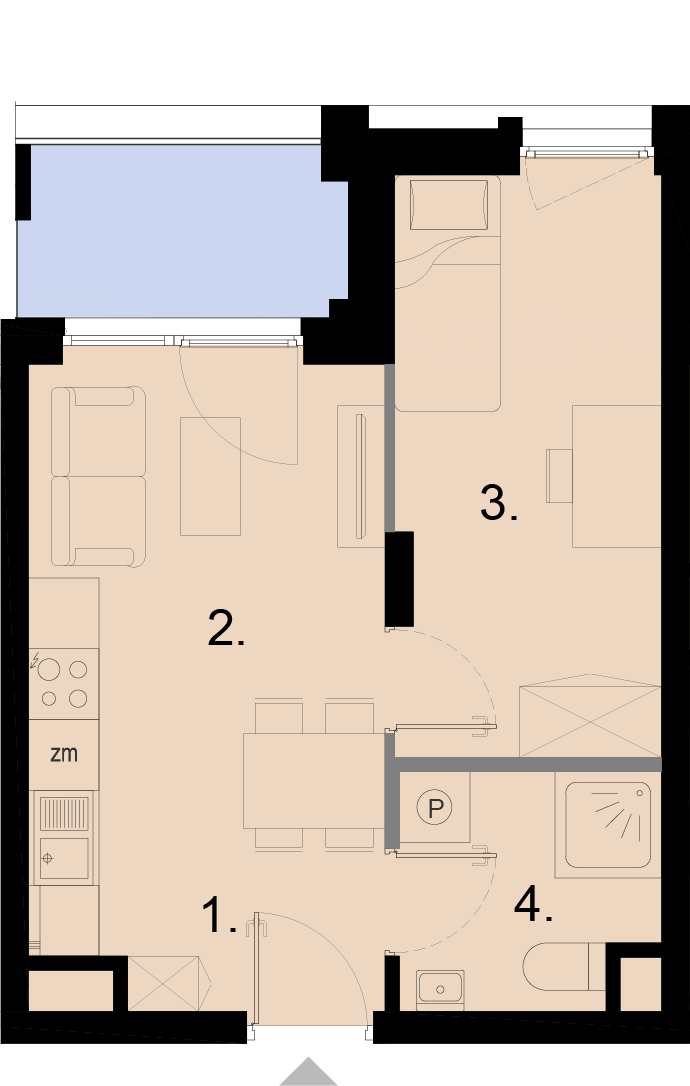 Plan 2 pok. 31m²