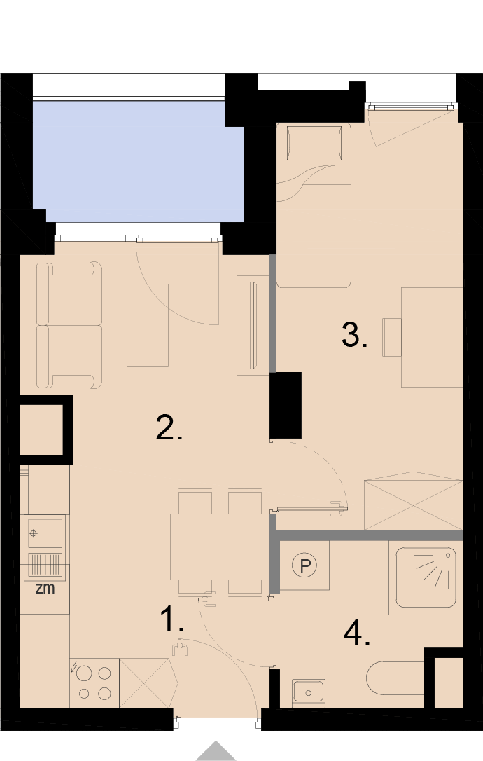 Plan 2 pok. 31m²