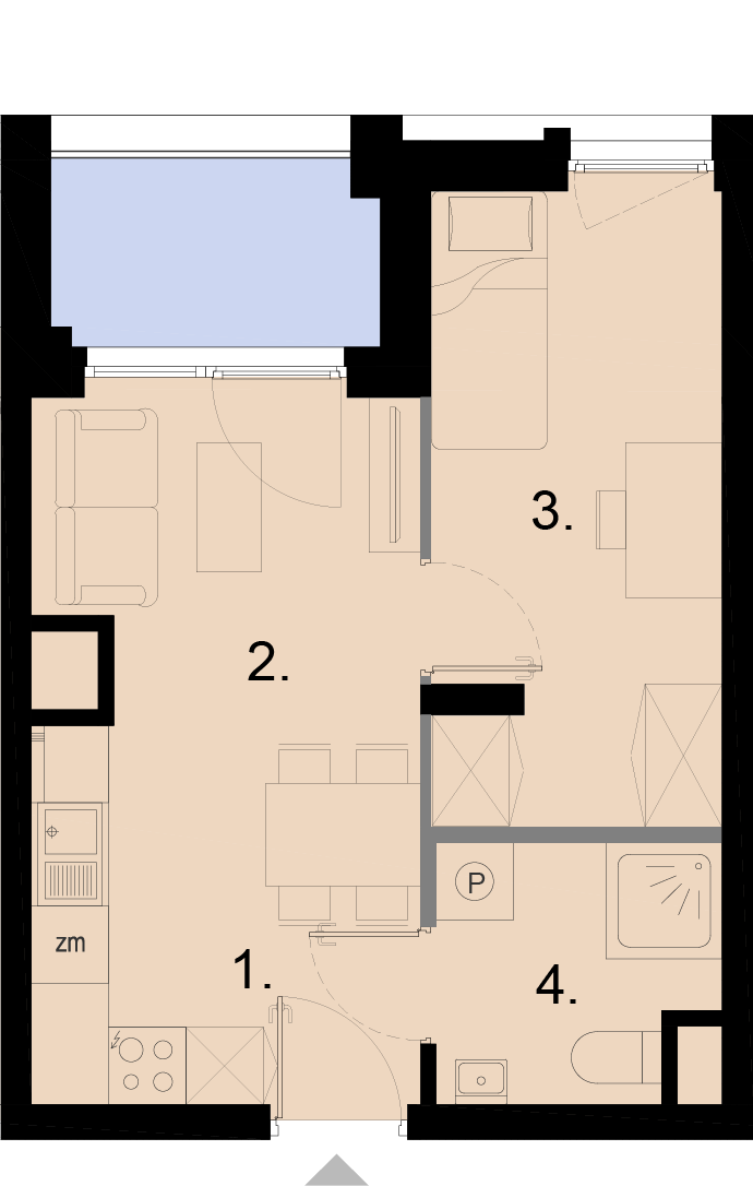 Plan 2 pok. 31m²
