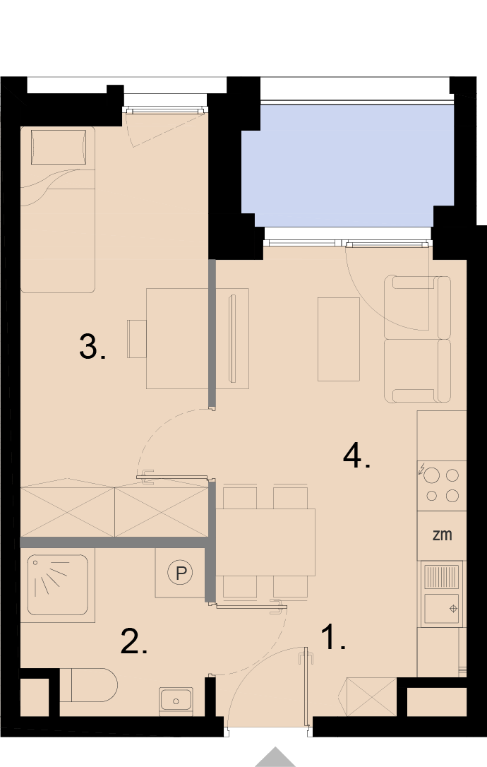 Plan 2 pok. 31m²