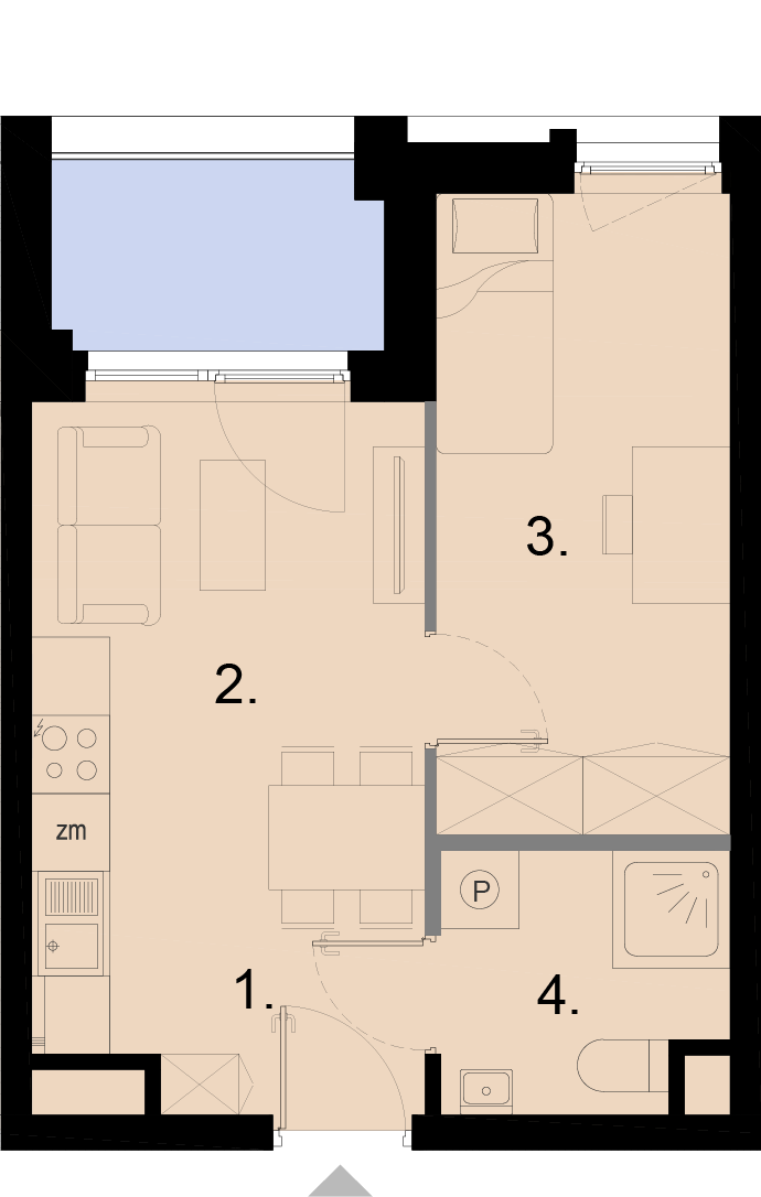 Plan 2 pok. 31m²