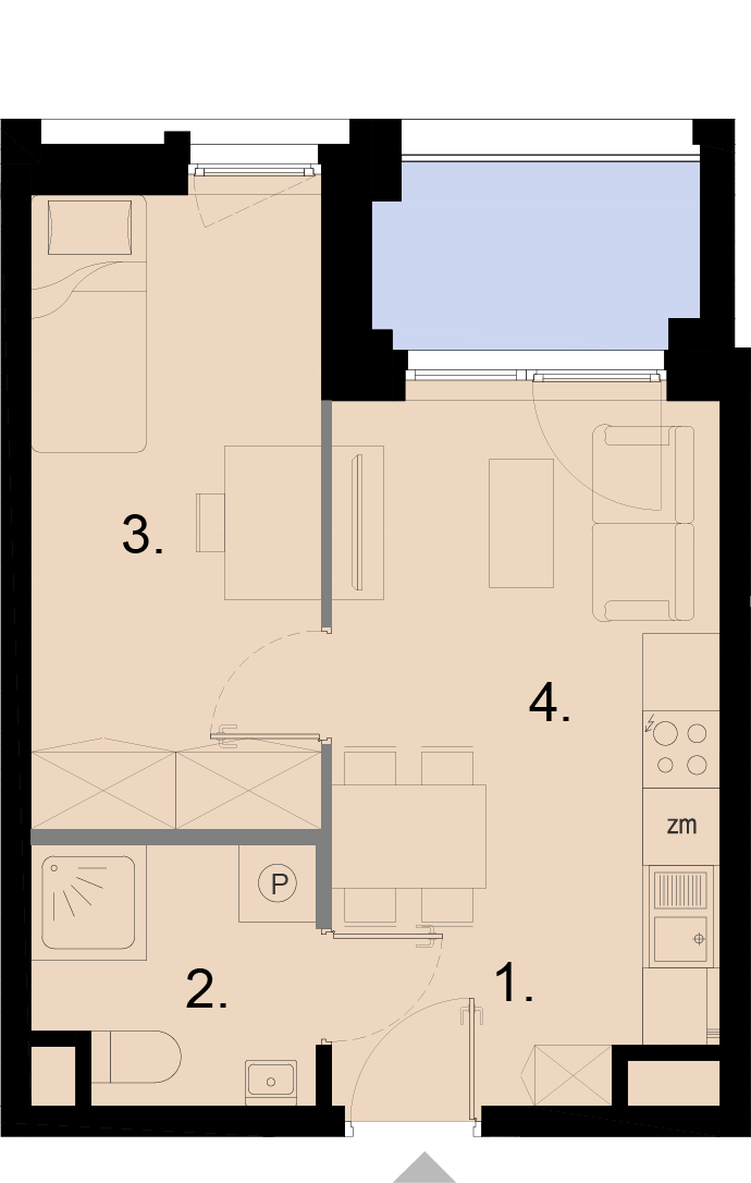 Plan 2 pok. 31m²