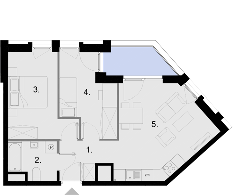 Plan 3 pok. 51m²
