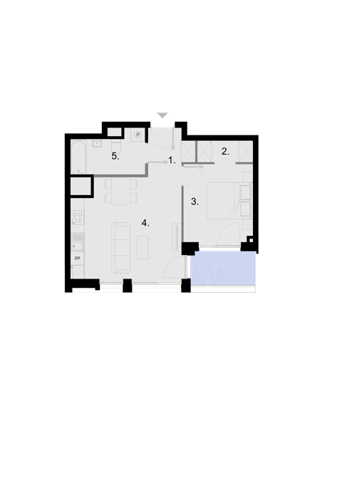 Plan 2 pok. 42m²