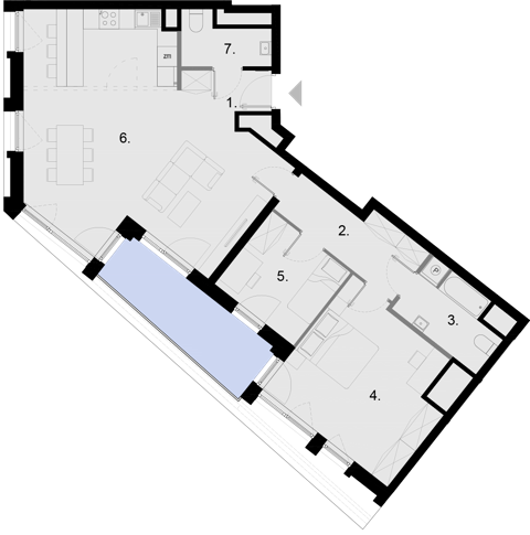 Plan 3 pok. 89m²