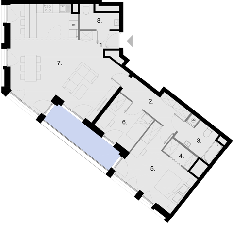 Plan 3 pok. 89m²
