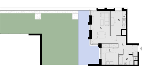 Plan 2 pok. 46m²