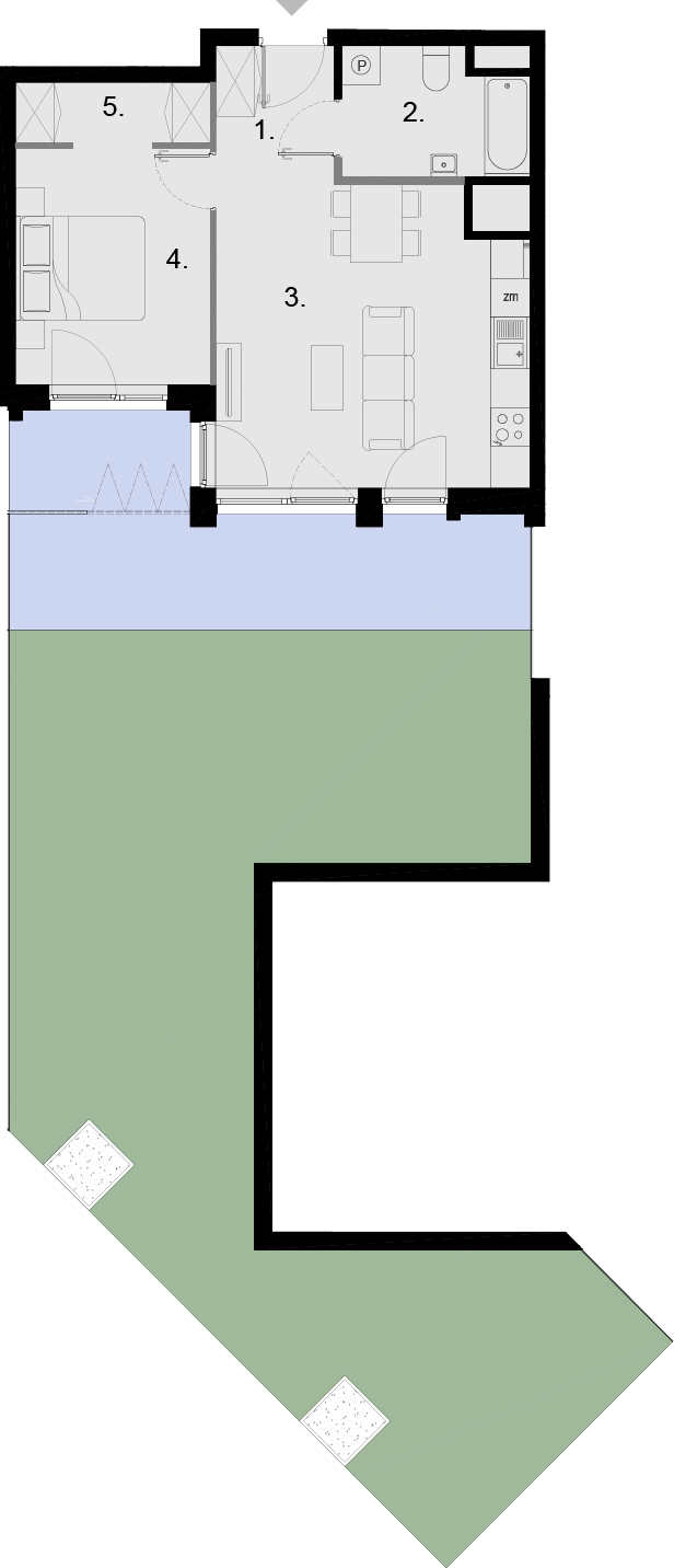 Plan 2 pok. 45m²