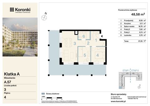 Plan 3 pok. 49m²
