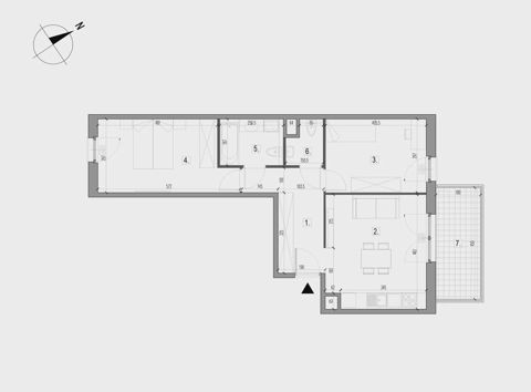 Plan 3 pok. 61m²