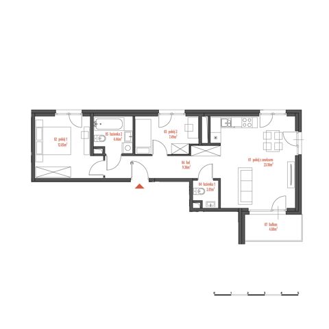 Plan 3 pok. 59m²