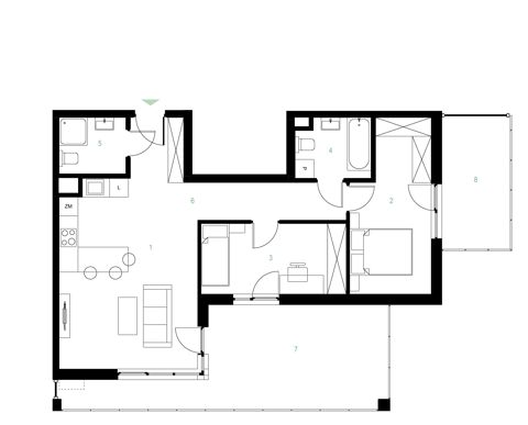 Plan 3 pok. 67m²