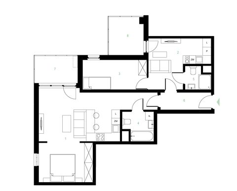 Plan 3 pok. 69m²