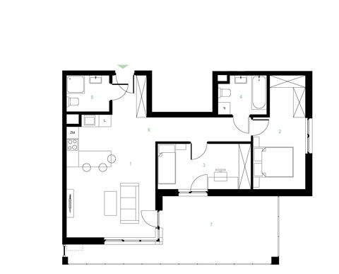 Plan 3 pok. 67m²