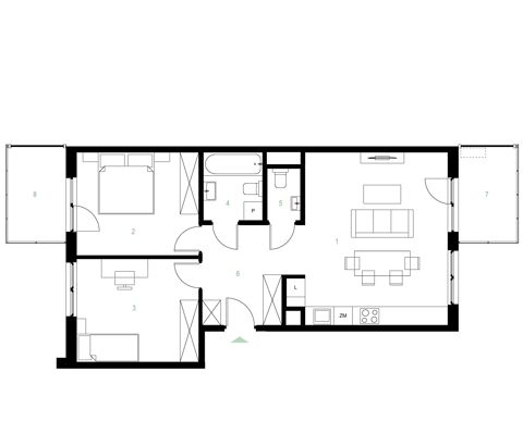 Plan 3 pok. 68m²
