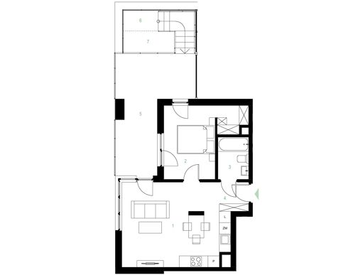 Plan 2 pok. 43m²