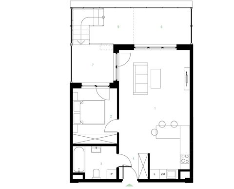 Plan 2 pok. 50m²