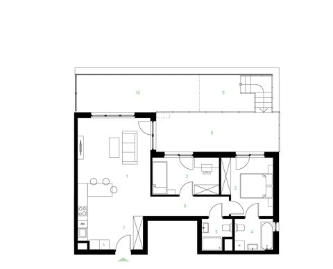 Plan 3 pok. 67m²