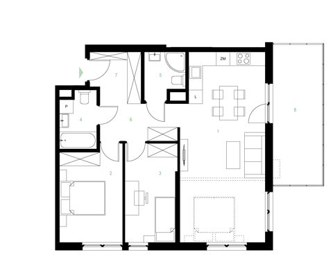 Plan 3 pok. 69m²